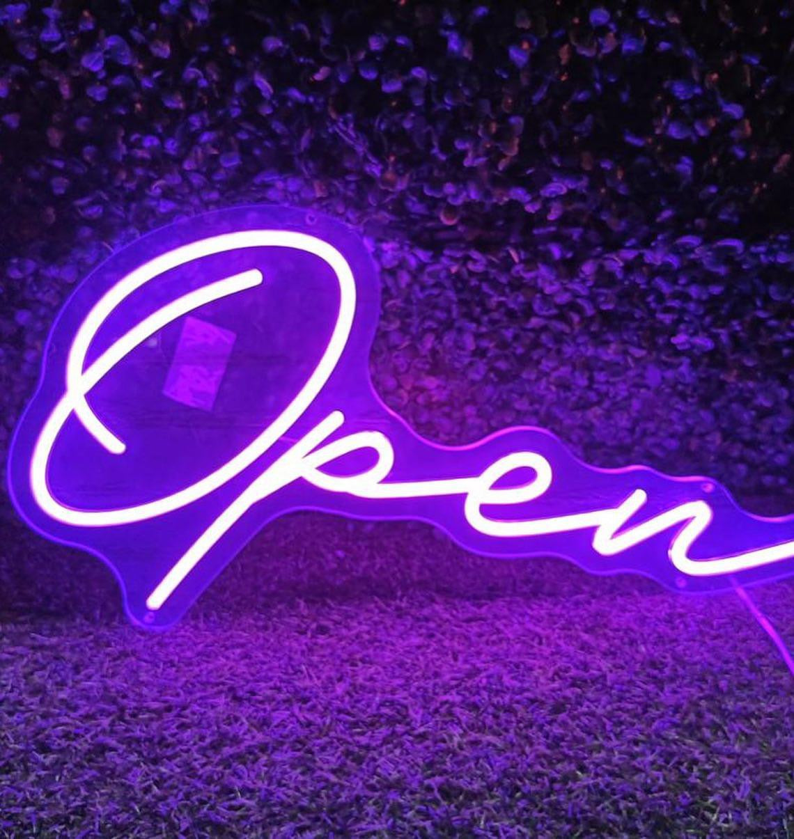 Rotulo / Letrero Open Neon Iluminado