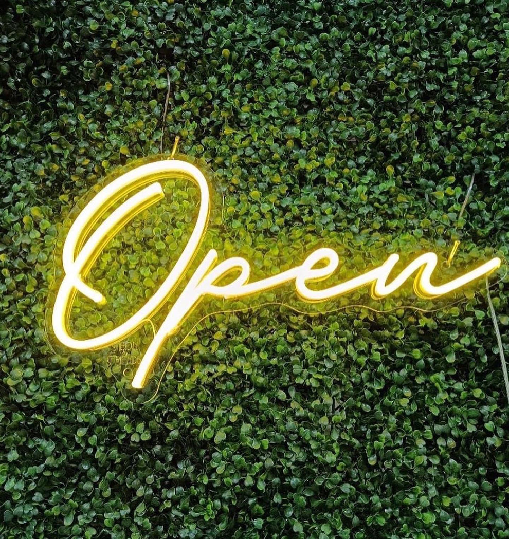 Rotulo / Letrero Open Neon Iluminado – Marcca